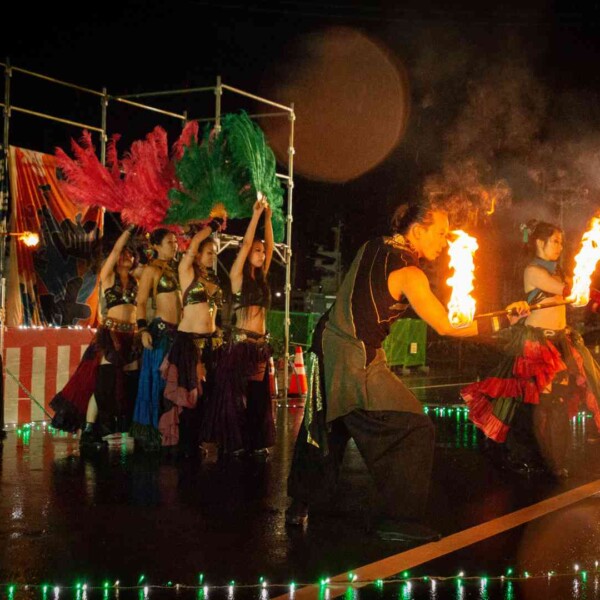 気仙沼みなとまつりでファイアーパフォーマンス