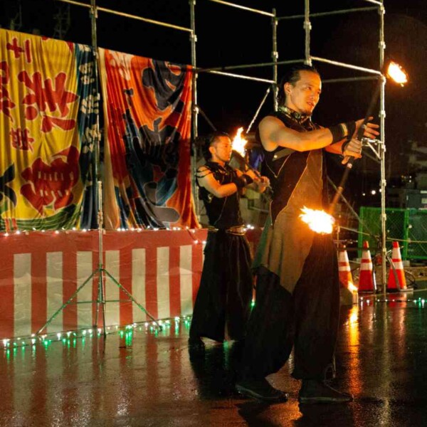 気仙沼みなとまつりでファイアーパフォーマンス