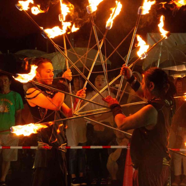 気仙沼みなとまつりでファイアーパフォーマンス