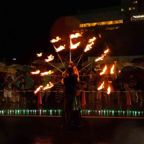 気仙沼みなとまつりでファイアーパフォーマンス