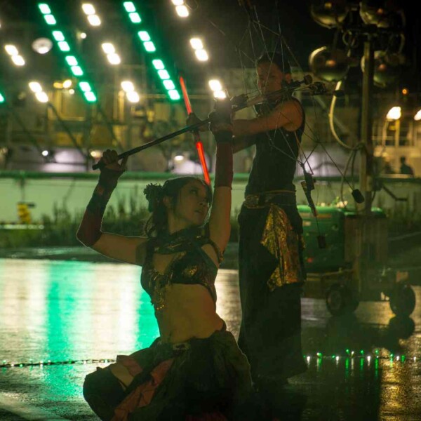 気仙沼みなとまつりでファイアーパフォーマンス