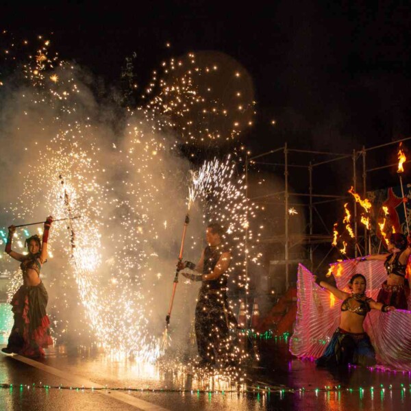 気仙沼みなとまつりでファイアーパフォーマンス