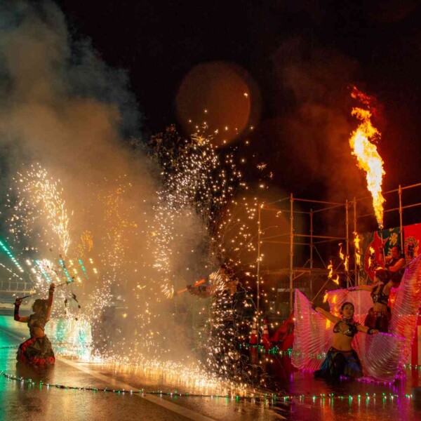 気仙沼みなとまつりでファイアーパフォーマンス