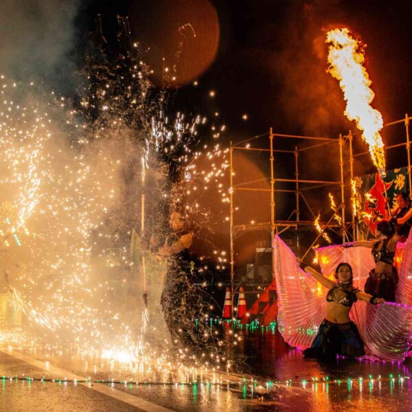 気仙沼みなとまつりでファイアーパフォーマンス