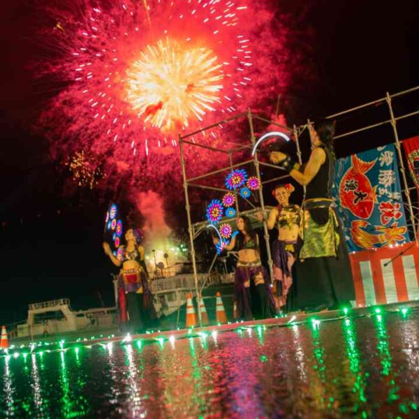 気仙沼みなとまつりでファイアーパフォーマンス