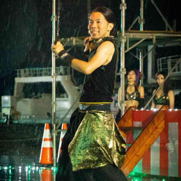 気仙沼みなとまつりでファイアーパフォーマンス