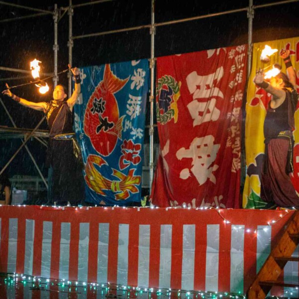 気仙沼みなとまつりでファイアーパフォーマンス