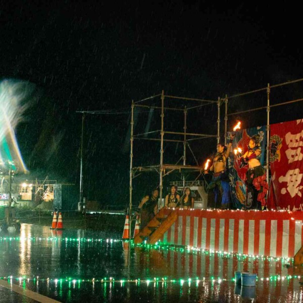 気仙沼みなとまつりでファイアーパフォーマンス