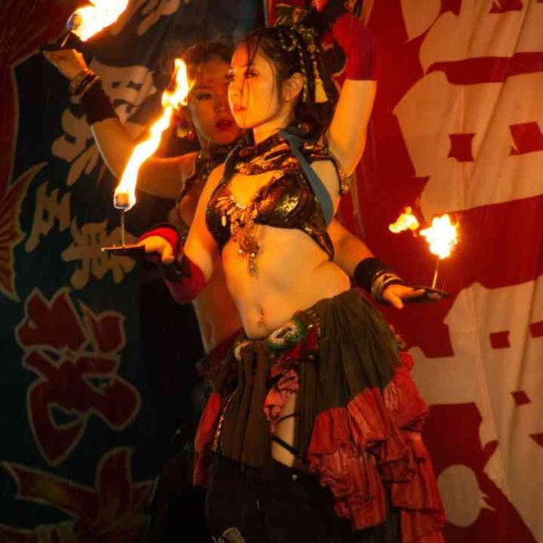 気仙沼みなとまつりでファイアーパフォーマンス