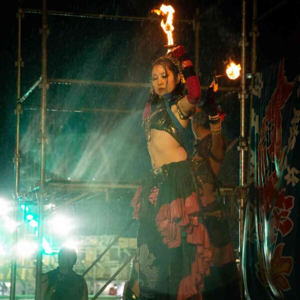 気仙沼みなとまつりでファイアーパフォーマンス