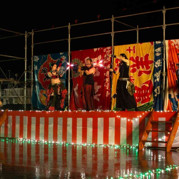 気仙沼みなとまつりでファイアーパフォーマンス