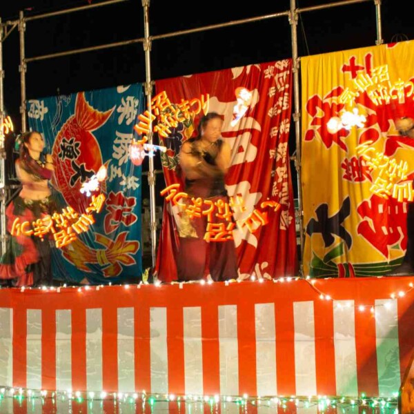 気仙沼みなとまつりでファイアーパフォーマンス