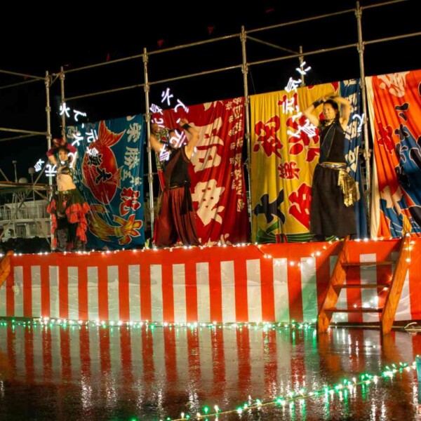 気仙沼みなとまつりでファイアーパフォーマンス