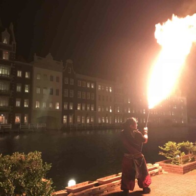 長崎ハウステンボス、炎と光の王国CM出演、CM撮影