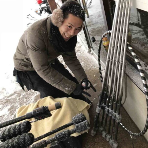 極寒のスキージャム勝山で雪山ファイアーショー