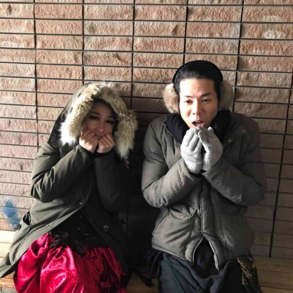 極寒のスキージャム勝山で雪山ファイアーショー