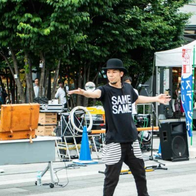 ソラマチ大道芸フェスティバルでのコンタクトジャグリング