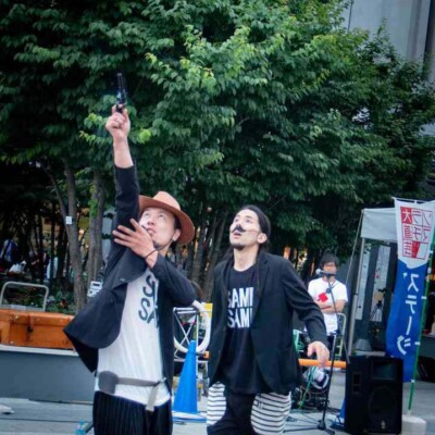 ソラマチ大道芸フェスティバルでのセイムセイムのコント