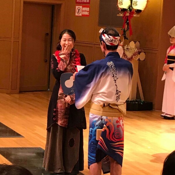 阿波おどり会館で賞をいただきました
