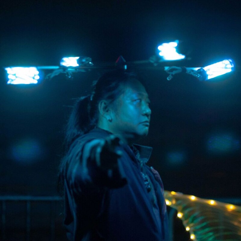 アゲハ東京の17周年イベントでライトパフォーマンス