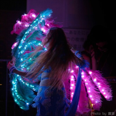 アゲハ東京の17周年イベントでライトパフォーマンス