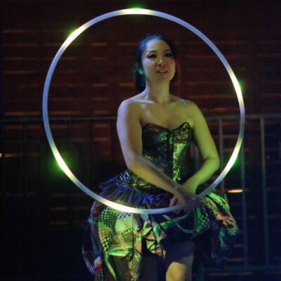 アゲハ東京の17周年イベントでライトパフォーマンス