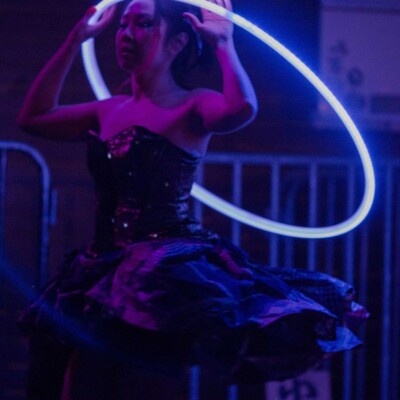 アゲハ東京の17周年イベントでライトパフォーマンス