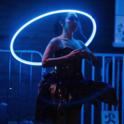 アゲハ東京の17周年イベントでライトパフォーマンス