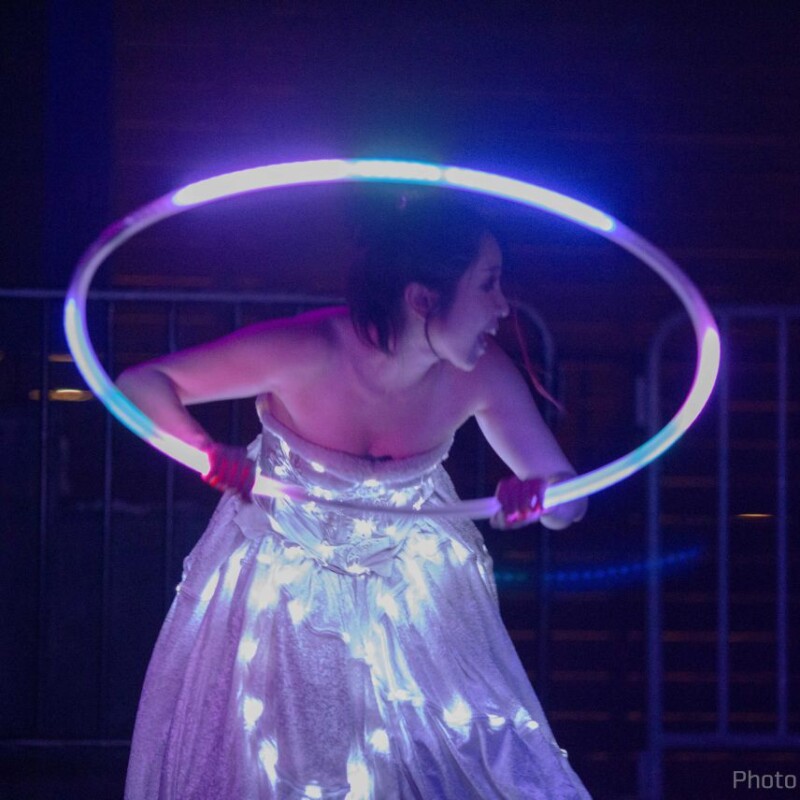 アゲハ東京の17周年イベントでライトパフォーマンス