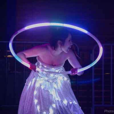 アゲハ東京の17周年イベントでライトパフォーマンス