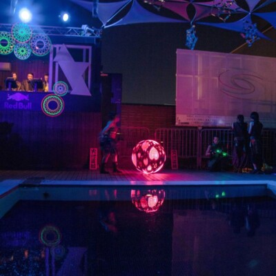 アゲハ東京の17周年イベントでライトパフォーマンス