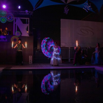 アゲハ東京の17周年イベントでライトパフォーマンス