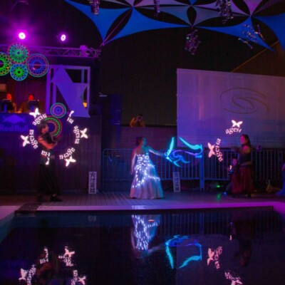 アゲハ東京の17周年イベントでライトパフォーマンス