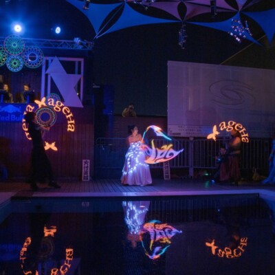 アゲハ東京の17周年イベントでライトパフォーマンス