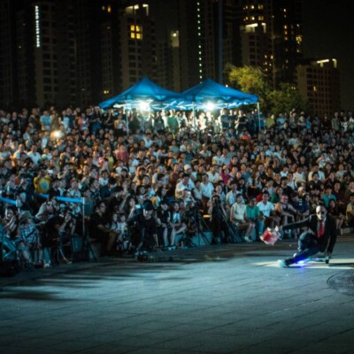 韓国のファイアーフェスティバルのステージ