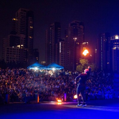 韓国のファイアーフェスティバルのステージ