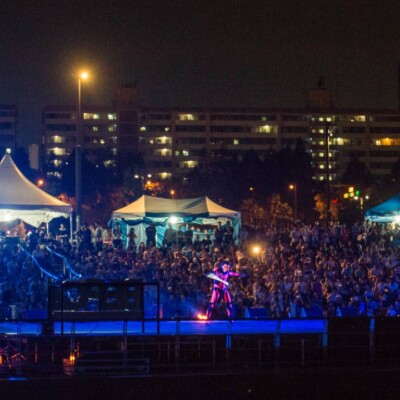 韓国のファイアーフェスティバルのステージ