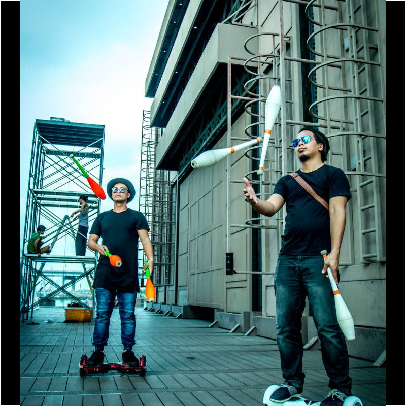 韓国のファイアーフェスティバルのバックステージ