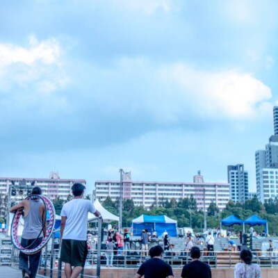 韓国のファイアーフェスティバルのバックステージ