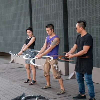 韓国のファイアーフェスティバルのワークショップ