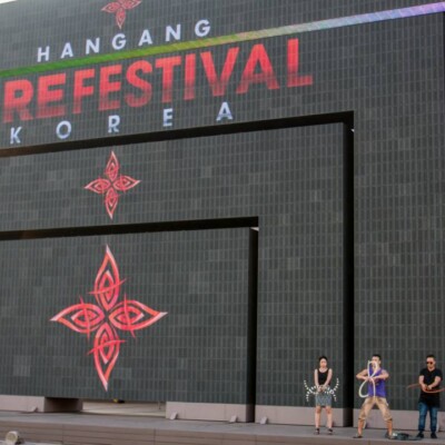 韓国のファイアーフェスティバルのワークショップ