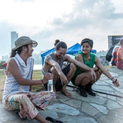 韓国のファイアーフェスティバルのワークショップ