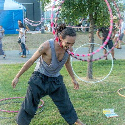 韓国のファイアーフェスティバルのワークショップ