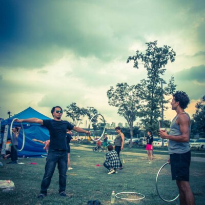 韓国のファイアーフェスティバルのワークショップ