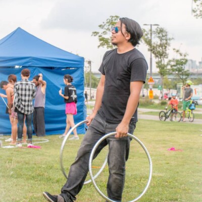 韓国のファイアーフェスティバルのワークショップ