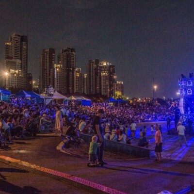 韓国のファイアーフェスティバルのステージ