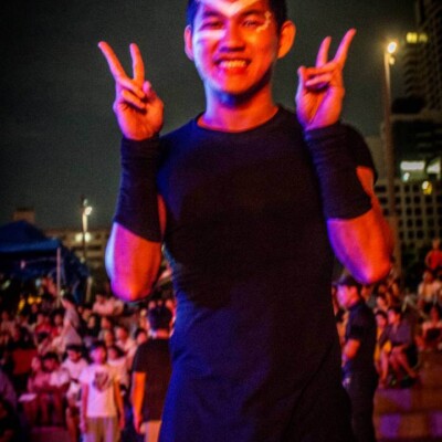 韓国のファイアーフェスティバルのステージ