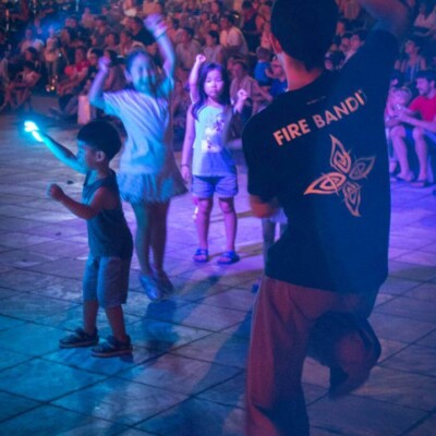 韓国のファイアーフェスティバルのステージ