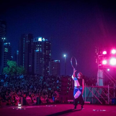 韓国のファイアーフェスティバルのステージ