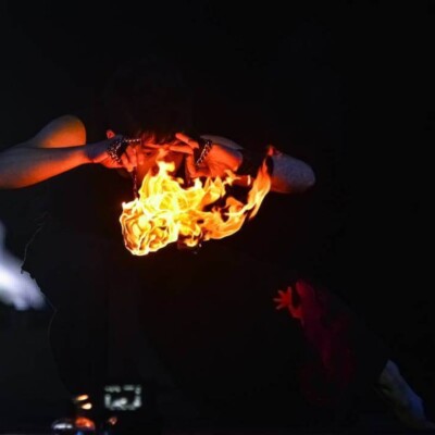 韓国のファイアーフェスティバルのステージ